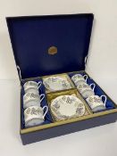 A Coalport Camelot pattern coffee set including six cups, six saucers, in original fitted box