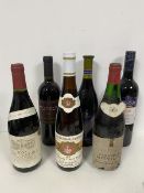 Six bottles of assorted wine including a 1969 Burgundy Neits, St Georges, Andre Lucier and a