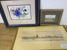 Susan MacColl, Flowers, watercolour, signed and dated '96 bottom right (41cm x 19cm) and a