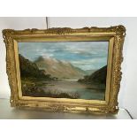 Clement Adams, Loch in Highlands, oil, signed bottom right (40cm x 60cm)