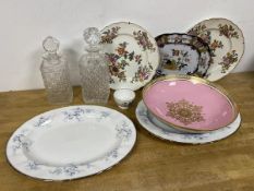 A mixed lot including a Minton serving bowl (8cm x 29cm), two Paragon ashets, an Aynsley footed