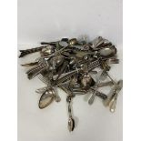 A quantity of Epns including forks, knives, spoons, also three Birmingham silver coffee spoons, each