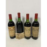 Four bottles of Bordeaux including three Saint-Emilion, Chateau Pontet-Clauzure 1973 and two Chateau