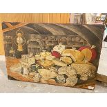 A printed textile panel by Creations Sonacott Paris Le Fromage de France (47cm x 72cm)