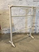 A Victorian painted hardwood towel rail H94cm, W74cm, D31cm