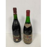 A bottle of 1970 Chateauneuf-du-Pape, a 1990 Wine Society Cotes du Rhone Villages (2)