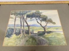 F. Rodd, Vista through Trees, watercolour, signed bottom left (27cm x 37cm)