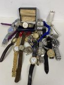 A collection of wristwatches including those marked Tissot, Swatch, Rotary (a lot)