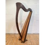 A Scottish Clarsach harp, Sanderson & Taylor, c. 1970/80, of 31 strings (lacking strings and