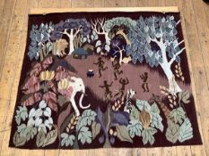 A wool tapestry, 20th century, possibly work created at Dovecot Studios, Edinburgh, worked in