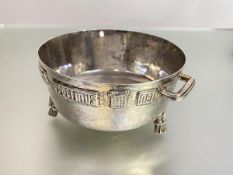 A George V silver bowl in the Arts & Crafts taste, F.J. Ross & Sons of Winchester, London 1930,