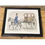 A.A. Bonnaffe (active in Peru c. 1845-57), A Carriage, coloured lithograph, inscribed "Lima 1856"