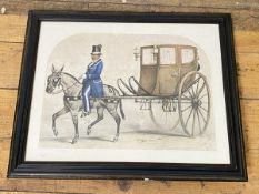 A.A. Bonnaffe (active in Peru c. 1845-57), A Carriage, coloured lithograph, inscribed "Lima 1856"