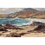 •Sheila MacLeod Robertson R.S.M.A. (Scottish, 1927-2020), "Rough Seas, Barra, Hebrides", signed