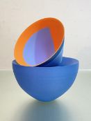 Sara Moorhouse (British, b. 1974), Small Colour Block Bowl, incised monogram to the base; together
