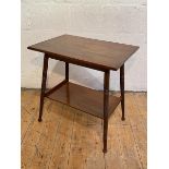 William Birch for Liberty & Co., an Arts & Crafts walnut occasional table, the rectangular top
