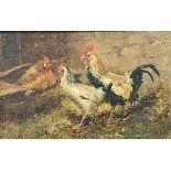 William Grant Stevenson R.S.A. (Scottish, 1849-1919), Cockerels and a Chicken, signed lower left,