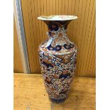An Imari vase of baluster form, no markings to base (a/f) measures 61cm high