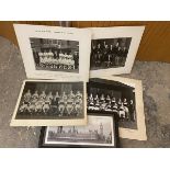 A vintage photograph of Westminster and three vintage school sports team photographs and another (