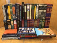 A large quantity of books mostly published by The Folio Society such as The Once and Future King