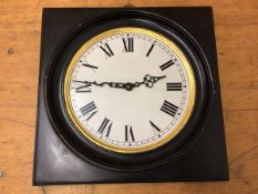 An Edwardian style wall clock with battery powered movement measures 34x34 cm