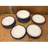 A set of twelve Royal Worcester dinner plates stamped Royal Worcester Vitreous to base each measures