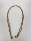 A 9ct gold belcher link necklace (38cm) (18.35g)