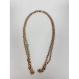 A 9ct gold belcher link necklace (38cm) (18.35g)