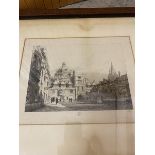 H. Toussaint, University Courtyard, etching (22cm x 28cm)