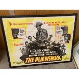 A vintage movie poster, The Plainsman (glass a/f) (75cm x 101cm)
