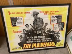A vintage movie poster, The Plainsman (glass a/f) (75cm x 101cm)