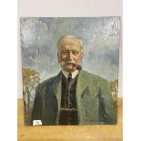 MG Henderson, Portrait of a Gentleman with Pipe, oil (45cm x 40cm), unframed