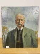 MG Henderson, Portrait of a Gentleman with Pipe, oil (45cm x 40cm), unframed