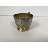 A 1926 Birmingham silver Christening mug, makers mark W&S inscribed with Ian Mackay Russell 5th