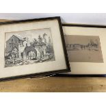 Piere-Francois Basan, Farmhouse, engraving (17cm x 23cm) and another etching (2)