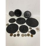 A collection of nine late 19thc metal impressions of Seals, including those for Nova Scotia,