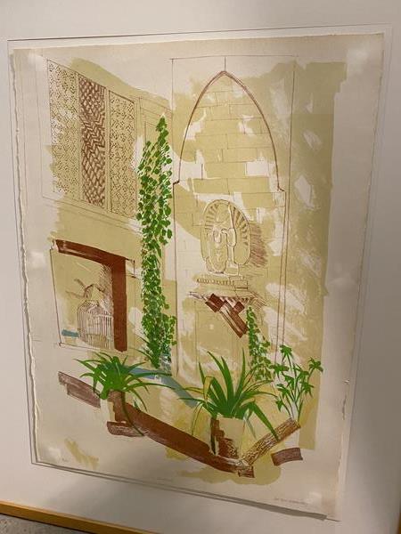 Gill Tyson, Courtyard, lithograph, 5/12, signed and dated 1983 bottom right (76cm x 57cm)