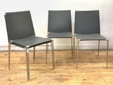Roberto Barbieri for B & B Italia, A set of four 'Alma' stacking chairs, with moulded seat and backs