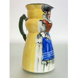 A Wemyss pottery "Fair Maid of Perth" jug, early 20th century, painted with an image of the Maid