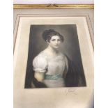 Late 19thc print, Young Lady, published by Harry C Dickens with signature E Gullard