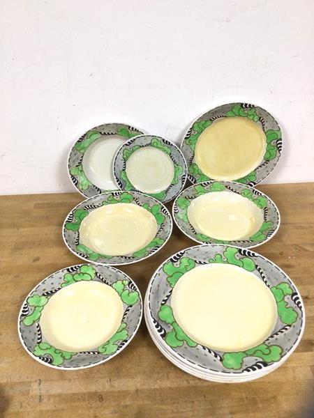 A part 1930's / 1940's Bough dinner service, some marked Made in Scotland, including six dinner