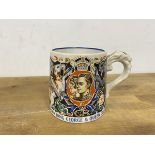Royal Interest - A King George VI and Queen Elizabeth II Coronation commemorative mug stamped to