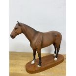 A Beswick horse figure inscribed Nijinsky Winner of the Triple Crown 1970 measures 28cm high