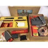 Railway Interest:- A quantity of Tri-ang Hornby toy trains including engines, cars, track, (a lot)