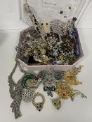 A quantity of costume jewellery including brooches, earrings, pendants, necklaces etc (a lot)