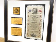 Framed montage relating to The Royal Lyceum Theatre Gala Performance of Rob Roy on 17th October 1962