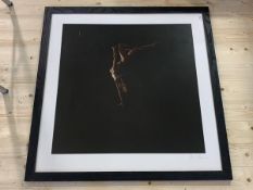 Photographic print of nude female acrobat, numbered 1/10, signed in pencil and dated 2005 bottom