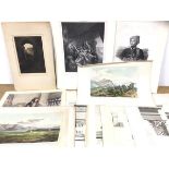 A collection of 19thc prints including those by E Rooker of architectural interest, also J Basire,