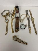 A quantity of wrist watches including ladies wrist watches, some by Timex, Seconda, Limit also an