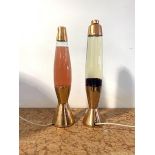 A Crestworth Ltd 1960's Lava lamp, stamped under, and another similar, H45cm